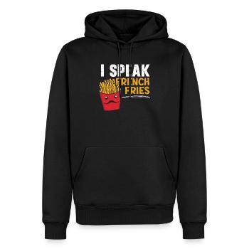 I Speak French Fries Eater Foodie Potato Lover - Men’s Premium Organic Hoodie - black - Front - Nico (187cm)