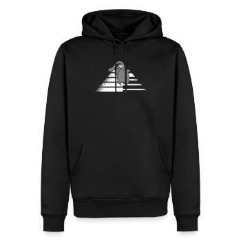 Klavier Katze Musiker Musikinstrument Pianist - Männer Premium Bio Hoodie - Schwarz - Vorne - Nico (187cm)