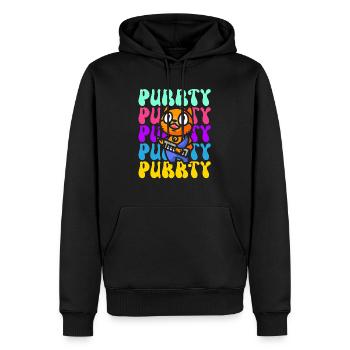 Purrty Piano Cat Musiker Musical Pianist Musik - Männer Premium Bio Hoodie - Schwarz - Vorne - Nico (187cm)