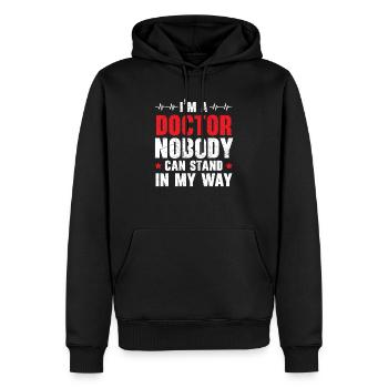 Médecin Médecine Médecine Médecin Soins de santé - Sweat à capuche Premium bio Homme - noir - Devant - Nico (187cm)