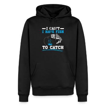 Ich kann keinen Fisch haben, um Fischer zu fangen - Männer Premium Bio Hoodie - Schwarz - Vorne - Nico (187cm)
