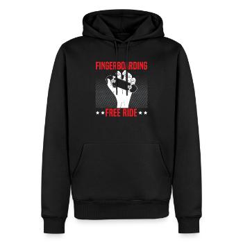 Fingerboarding Free Ride Fingerboard Fingerboarder - Männer Premium Bio Hoodie - Schwarz - Vorne - Nico (187cm)