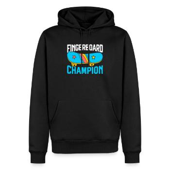 Fingerboard Champion Fingerboarder Fingerboarding - Männer Premium Bio Hoodie - Schwarz - Vorne - Nico (187cm)