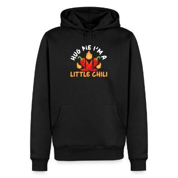 Hug Me I'm A Little Chili Flavor Spice Spicy Food - Men’s Premium Organic Hoodie - black - Front - Nico (187cm)