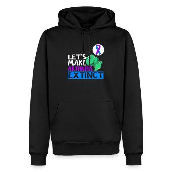 Lasst uns Arthritis zum ausgestorbenen Dinosaurierliebhaber machen - Männer Premium Bio Hoodie - Schwarz - Vorne - Nico (187cm)