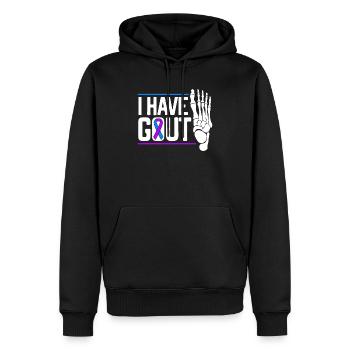 Ich habe Gicht Arthritis Krieger Autoimmunerkrankung - Männer Premium Bio Hoodie - Schwarz - Vorne - Nico (187cm)