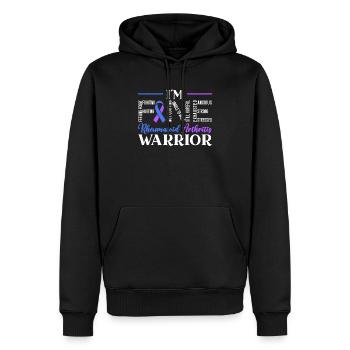 Rheumatoide Arthritis Krieger Autoimmunerkrankung - Männer Premium Bio Hoodie - Schwarz - Vorne - Nico (187cm)
