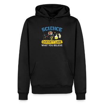 La science ne se soucie pas de ce que vous croyez scientifique - Sweat à capuche Premium bio Homme - noir - Devant - Nico (187cm)