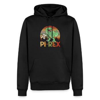 Pi-rex Dinosaur Math Professeur Mathématicien Pi Day - Sweat à capuche Premium bio Homme - noir - Devant - Nico (187cm)