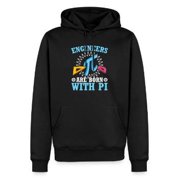 Les ingénieurs sont nés avec Pi Mathématicien Pi Day - Sweat à capuche Premium bio Homme - noir - Devant - Nico (187cm)