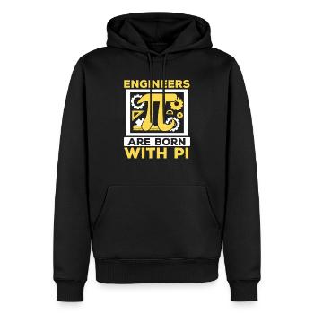 Les ingénieurs sont nés avec Pi Mathématicien Pi Day - Sweat à capuche Premium bio Homme - noir - Devant - Nico (187cm)