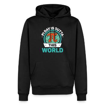 Pi Day est Outta ce monde professeur de mathématiques Pi Day - Sweat à capuche Premium bio Homme - noir - Devant - Nico (187cm)