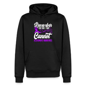 Rappelez-vous pour ceux qui ne peuvent pas la maladie d’Alzheimer - Sweat à capuche Premium bio Homme - noir - Devant - Nico (187cm)