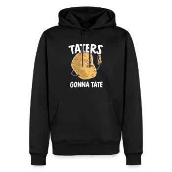 Taters geht zu Tate Foodie Potato Lover Pommes frites - Männer Premium Bio Hoodie - Schwarz - Vorne - Nico (187cm)