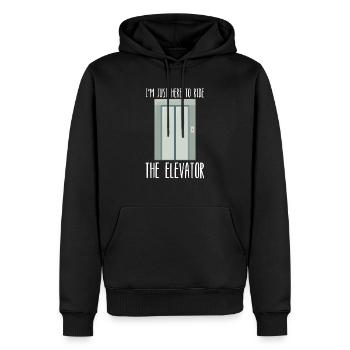 Aufzugsmechaniker Aufzugstechniker Wartung - Männer Premium Bio Hoodie - Schwarz - Vorne - Nico (187cm)