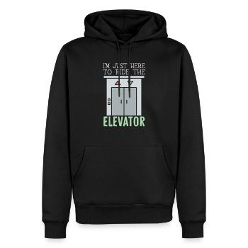 Aufzugsmechaniker Aufzugstechniker Wartung - Männer Premium Bio Hoodie - Schwarz - Vorne - Nico (187cm)