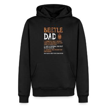 Entomologie des insectes Futur Entomologiste Papa Coléoptère - Sweat à capuche Premium bio Homme - noir - Devant - Nico (187cm)