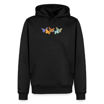 Entomologie des insectes papillons Futur entomologiste - Sweat à capuche Premium bio Homme - noir - Devant - Nico (187cm)