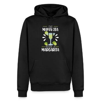 Cette mamacita a besoin d’un cocktail alcoolisé Margarita - Sweat à capuche Premium bio Homme - noir - Devant - Nico (187cm)