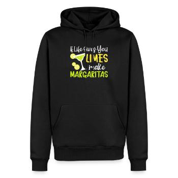 Wenn das Leben Ihnen Limetten gibt, machen Sie Margaritas Cocktail - Männer Premium Bio Hoodie - Schwarz - Vorne - Nico (187cm)
