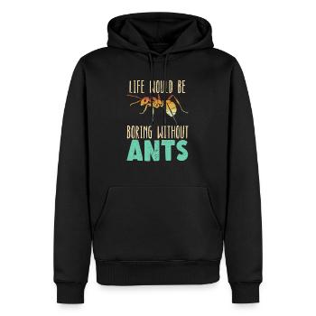 La vie serait si ennuyeuse sans Ants Entomologiste - Sweat à capuche Premium bio Homme - noir - Devant - Nico (187cm)