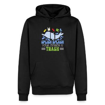 Dolphin Lover Marine Biology Animal sous-marin - Sweat à capuche Premium bio Homme - noir - Devant - Nico (187cm)