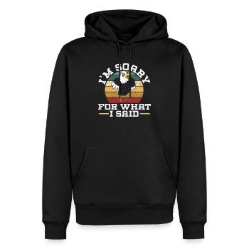 Es tut mir leid für das, was ich gesagt habe Vogeladlerflüsterer - Männer Premium Bio Hoodie - Schwarz - Vorne - Nico (187cm)