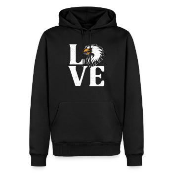 Vogelliebhaber Tier Ornithologie Adlerflüsterer - Männer Premium Bio Hoodie - Schwarz - Vorne - Nico (187cm)