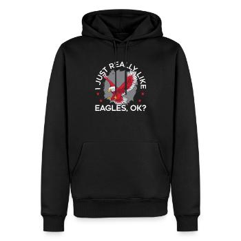 Vogelliebhaber Tier Ornithologie Adlerflüsterer - Männer Premium Bio Hoodie - Schwarz - Vorne - Nico (187cm)