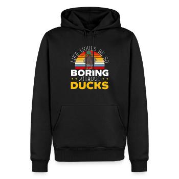 Das Leben wäre so langweilig ohne Enten Entenentlein - Männer Premium Bio Hoodie - Schwarz - Vorne - Nico (187cm)