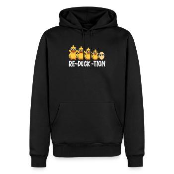 Re-Duck-tion Entenflüsterer Entlein Vogelente - Männer Premium Bio Hoodie - Schwarz - Vorne - Nico (187cm)