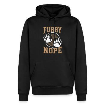 Furry Nope Bear Lover Wildlife Animal Bear - Men’s Premium Organic Hoodie - black - Front - Nico (187cm)