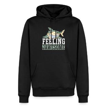 Feeling Jawesome Shark Lover Meeresbiologe - Männer Premium Bio Hoodie - Schwarz - Vorne - Nico (187cm)