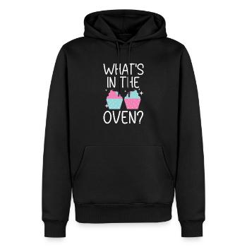 Was ist im Ofen Baby Ankündigung Geschlecht Enthüllung - Männer Premium Bio Hoodie - Schwarz - Vorne - Nico (187cm)
