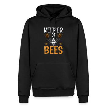 Apiculteur Apiculture Abeille domestique Gardien des abeilles - Sweat à capuche Premium bio Homme - noir - Devant - Nico (187cm)