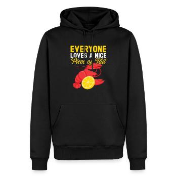 Tout le monde aime un beau morceau de homard à queue - Sweat à capuche Premium bio Homme - noir - Devant - Nico (187cm)