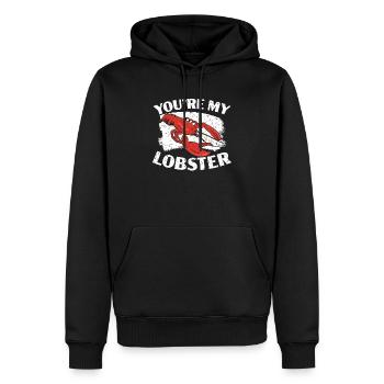 Tu es mon homard mangeur d’écrevisses Fruits de mer Homard - Sweat à capuche Premium bio Homme - noir - Devant - Nico (187cm)