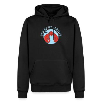 Tu es mon homard mangeur d’écrevisses Fruits de mer Homard - Sweat à capuche Premium bio Homme - noir - Devant - Nico (187cm)