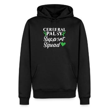 Cerebral parese Support Squad Awareness Ribbon - Herre Premium økologisk hoodie - sort - Foran - Nico (187cm)