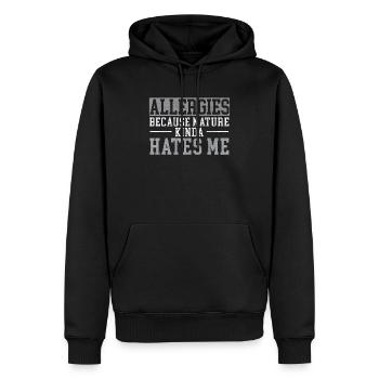 Asthma Bewusstsein Atmung Keuchen Asthma Krieger - Männer Premium Bio Hoodie - Schwarz - Vorne - Nico (187cm)