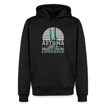 Asthma nur ein atemberaubendes Erlebnis Atmen - Männer Premium Bio Hoodie - Schwarz - Vorne - Nico (187cm)