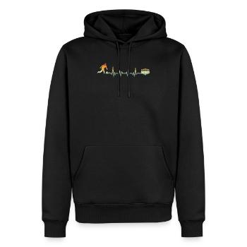 Bowling Herzschlag - Sweat à capuche Premium bio Homme - noir - Devant - Nico (187cm)