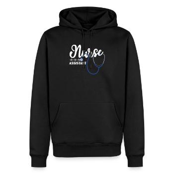 Nurse Assistant Certified Nursing Assistant CNA - Männer Premium Bio Hoodie - Schwarz - Vorne - Nico (187cm)