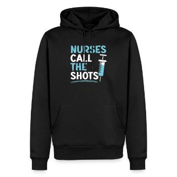 Krankenschwestern haben das Sagen Pflegeassistent CNA - Männer Premium Bio Hoodie - Schwarz - Vorne - Nico (187cm)