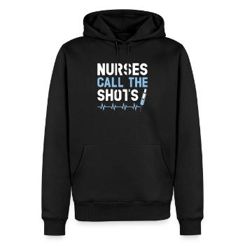 Krankenschwestern haben das Sagen Pflegeassistent CNA - Männer Premium Bio Hoodie - Schwarz - Vorne - Nico (187cm)