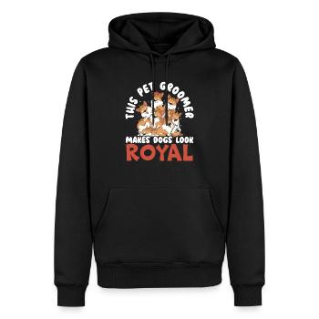 Ce toiletteur pour animaux de compagnie donne aux chiens l’air d’un toiletteur royal - Sweat à capuche Premium bio Homme - noir - Devant - Nico (187cm)