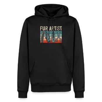 Pet Groomer Animal Stylist Animal Salon Artiste de fourrure - Sweat à capuche Premium bio Homme - noir - Devant - Nico (187cm)