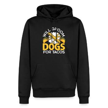 Will Groom Dogs For Tacos Dog Grooming Dog Groomer - Sweat à capuche Premium bio Homme - noir - Devant - Nico (187cm)