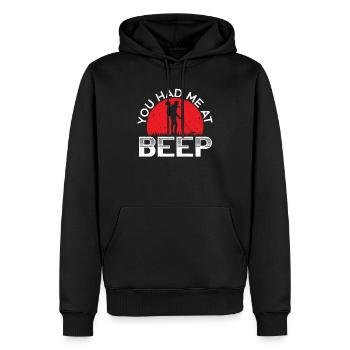 You Had Me at Beep Detectorist Chasse au trésor - Sweat à capuche Premium bio Homme - noir - Devant - Nico (187cm)
