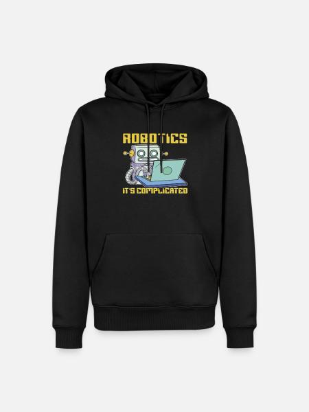 Robotik Es ist kompliziert Künstliche Intelligenz - Männer Premium Bio Hoodie - Schwarz